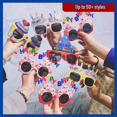 Funny Birthday Cake Glasses - Kids' Party Photo Props