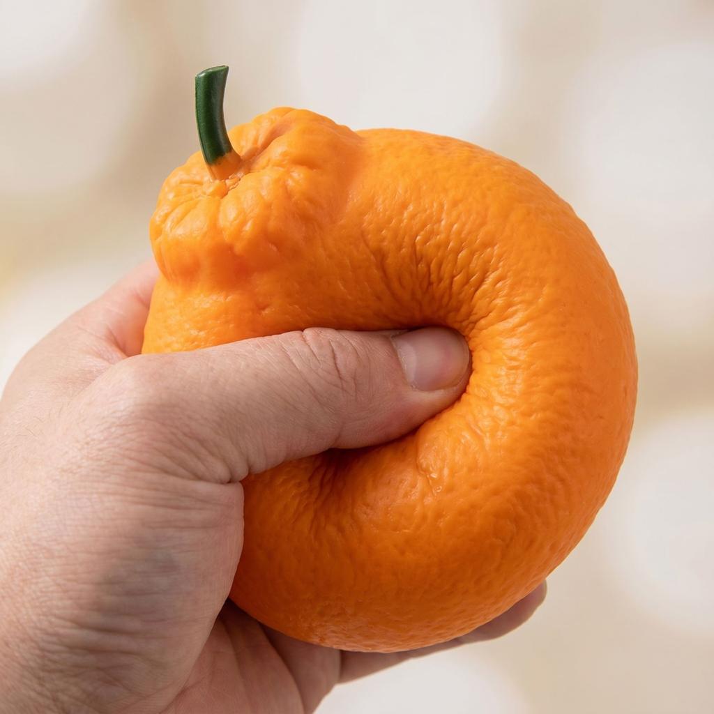 Realistic Artificial Fruit Model Squeeze Toy Soft PU Material Stress Relief Squishy Toy for Sensory Play and Decoration Use