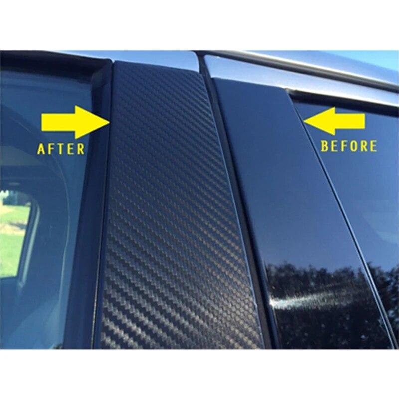 6pcs Car Pillar Posts for  Honda Odyssey 2005 2006 2007 2008-2010 Glossy Black Door Window Trim Stickers Decorative Accessories