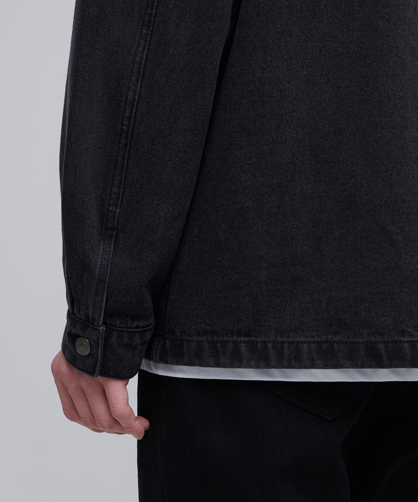Musinsa Standard Relaxed Denim Chore Jacket [Washed Black]
