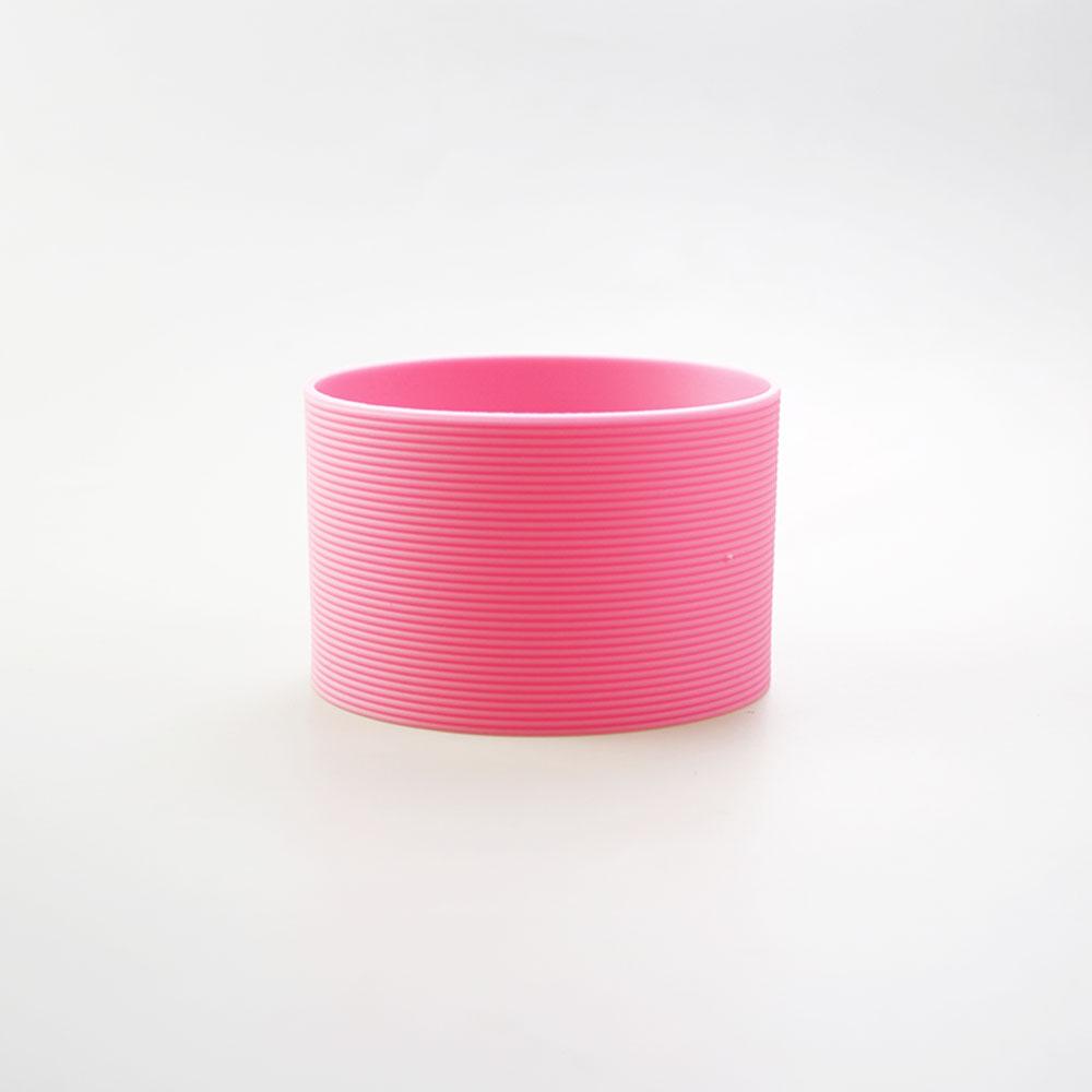 16 Colores 7.5CM Silicona Vidrio Taza Antideslizante Funda para Taza Aislamiento Antideslizante Cubierta Protectora 75MM Tapa de Taza con Raya Horizontal