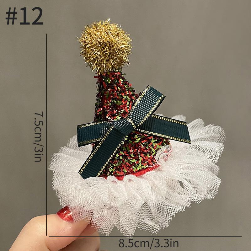 Christmas Hair Clip Christmas Tree Hat Santa Claus Cosplay Headband Xmas Hairband Festival Photograph Props Hair Accessories
