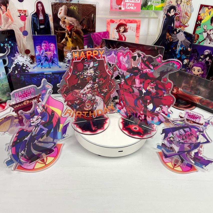Nuovo Hazbin el 2 Charlie Morningstar Stand Figure Acriliche Vaggie Segnaletica da Tavolo Standing Modello Decorazione Collezione Regali