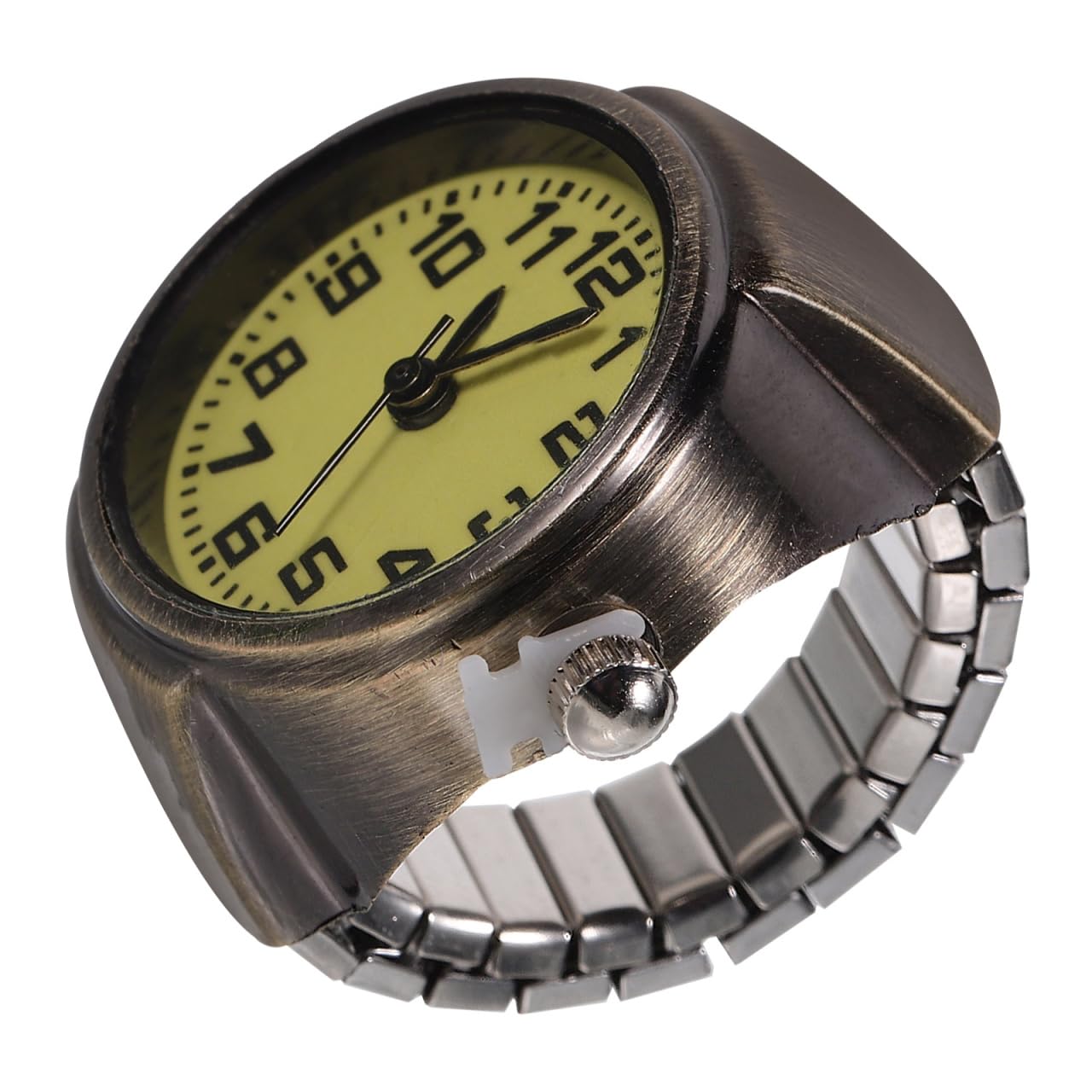 

LEDMOMO Ring Watch, Unique Ring Watch for Men, Business Fashion, Stainless Steel Link, Waterproof, Free Dial, Mini Wristwatch