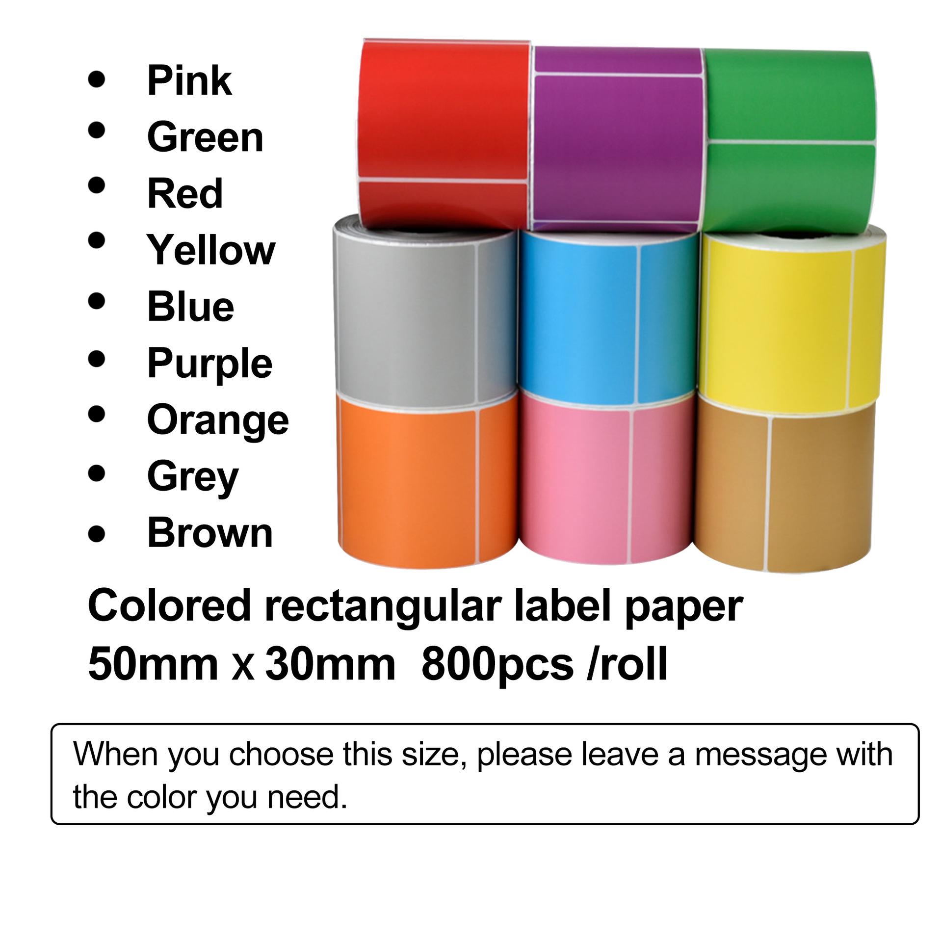 Circular Color Adhesive Thermal Labels