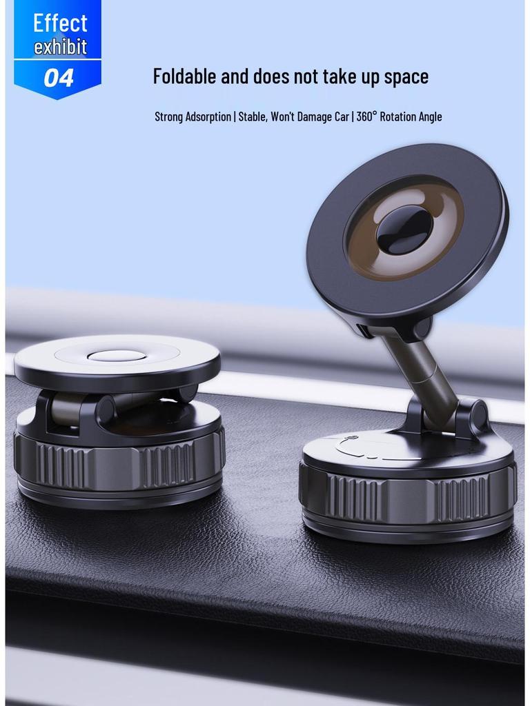 Car Center Console Magnetic Phone Holder with N52 Vacuum Suction Mount