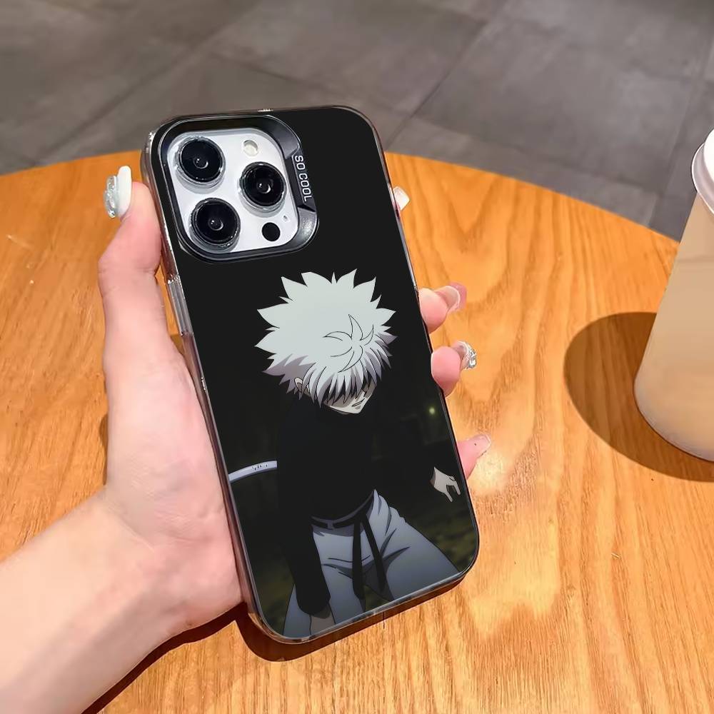 Hunter Cool K-Killua NEW Phone Case For iPhone17,16,15,14,13,12,11,Pro,MAX Gray Matte Silicone Black Cover