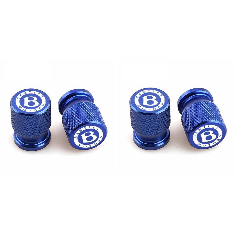 4Pcs Car Wheel Tire Valve Cap Tyre Stem Dustproof Cover For New Bentley Flying Spur Continental GT Bentayga Mulsanne Accessories XQ6