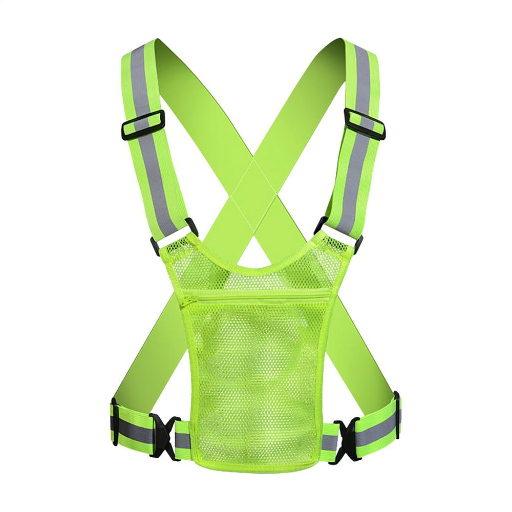 Reflective Safety Vests Lightweight Adjustable Elastic Vest Jacket Hi Vis Reflective Strips Adjustable Reflective Vest Running