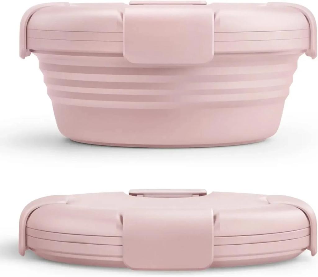 1pc Collapsible Lunch Bowl for Travel Reusable Salad Bowl Food Storage Outdoor Picnic Bowl Microwave & Dishwasher Safe