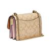 Coach Klare Coated Canvas With Leather Shoulder Bag, Crossbody Bag Small Womens Khaki Pink