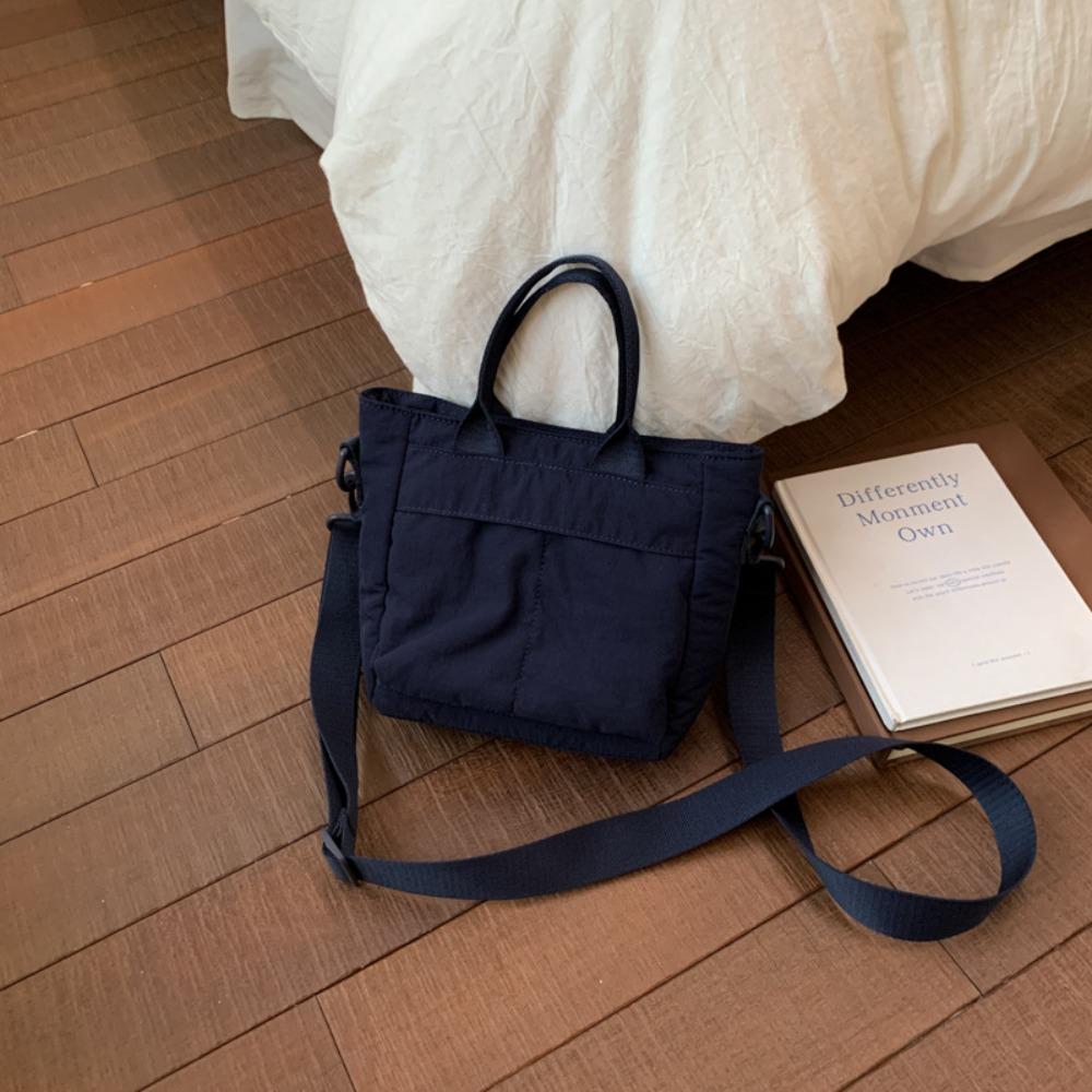 Simple Harajuku Style Women Shoulder Sling Bag Solid Color Going To Work Handbag Lightweight Crossbody Bag For Students Girls