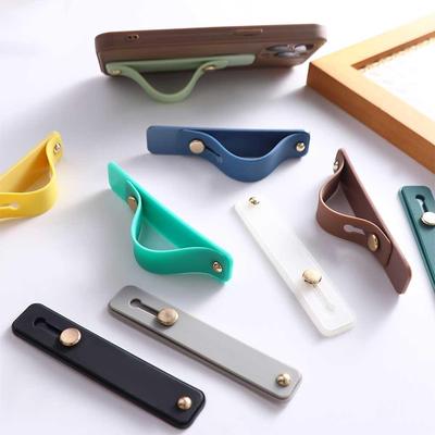 Smartphone-Stützständer Silikon Handyhalter Push-Pull-Griff Handy-Tischhalterung Teleskop-Fingerschlaufe