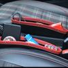 Convenient Car Seat Gap Filler Organizer Bag Easy To Assemble Efficient Storage Space-Saving Brown