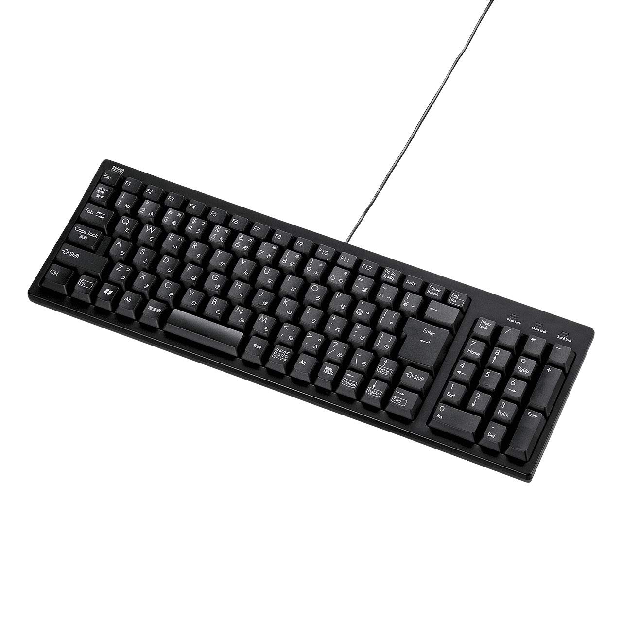 

Sanwa Supply Wired Compact Keyboard with Numeric USB 103 Japanese USB to Adapter Black Keypad, Connection, Keys, Membrane, PS/2 Included, чорний