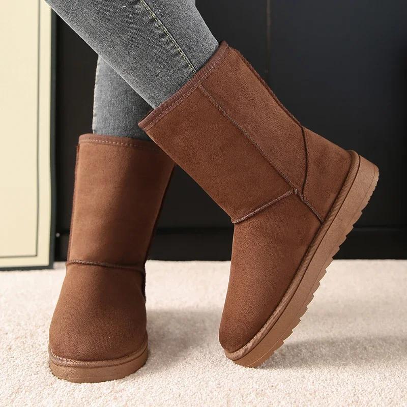 2025 Winter New Comfortable Platform Bottom Designer Women Snow Boots Office Walking Shopping Women Boots Chaussure Femme Mujer