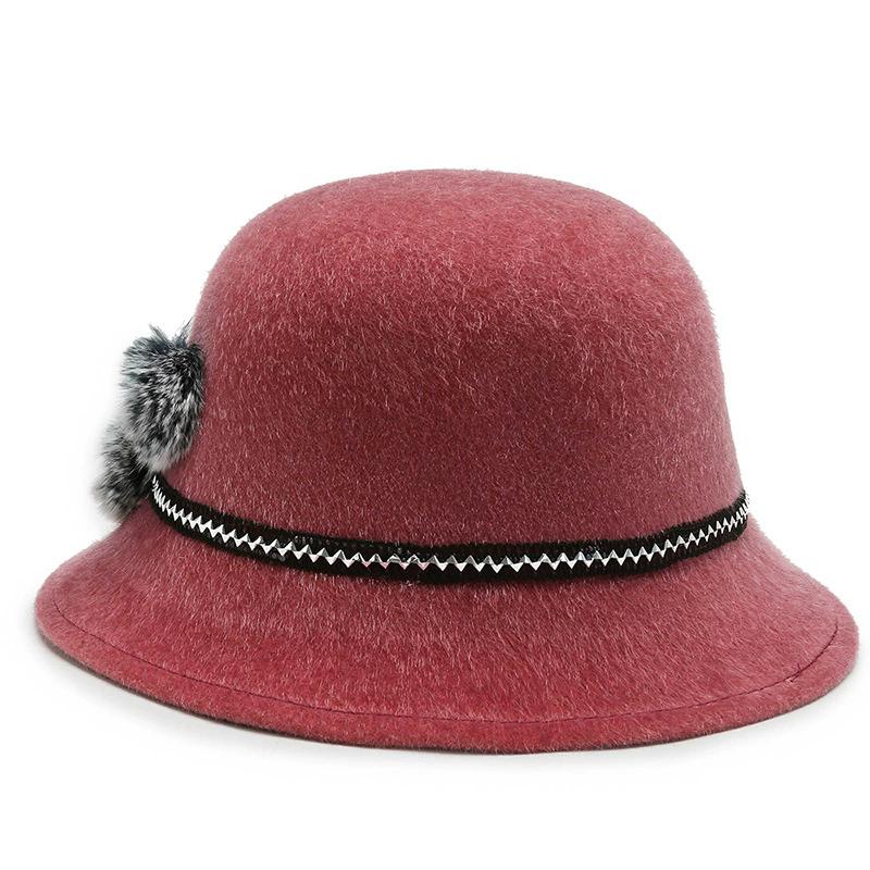 WTEMPO Women's Verstaile Casual Retro Elegant Top Hats Women's Autumn Winter Cold-proof Windproof Warm Solid Color Hats