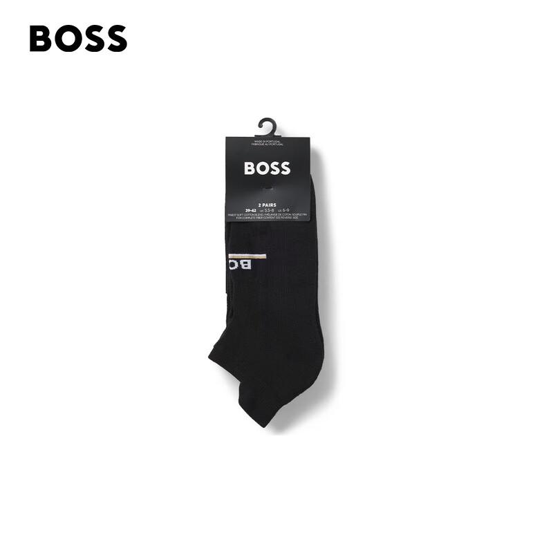 BOSS Мужские черные короткие носки (2-Pack) M