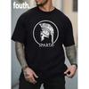 Herren Plus Size Sparta Helm Druck T-Shirt - Griechisches Design Shirt für Fitness Training & Freizeitkleidung, Atmungsaktiver Oversized Fit Geeignet für Bodybuilding,