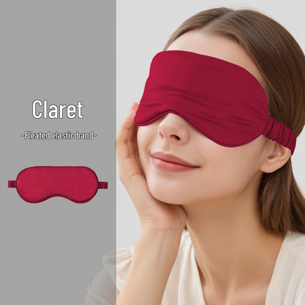 Faux Silk Light Blocking Sleep Eye Mask with Mulberry Silk Print Logo