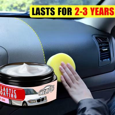 Auto Innenraum Reparaturwachs - All-in-One PVC & Kunststoff Pflege Wachs für Armaturenbrett, Sitz, Mittelkonsole, Reifen, Autositzbezüge & PVC C