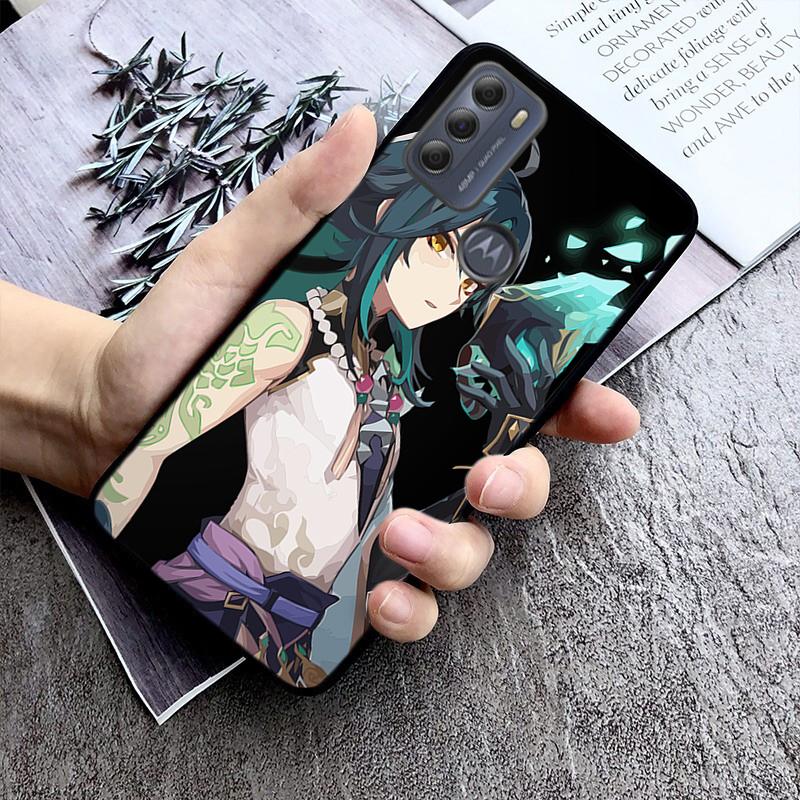 Xiao Genshin Impact Handyhülle für Motorola E7 Plus E32 E20 E40 Edge 20 Lite G22 G52 G20 G30 G100 G60 G50 G10 G Pure G Stylus