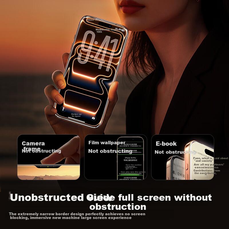 Corning Screen Protector for iPhone 17 Pro Max, Tempered Glass Film for Phone 17 Pro Max, Anti-Spy Full Coverage Anti-Shock Easy Installation Film