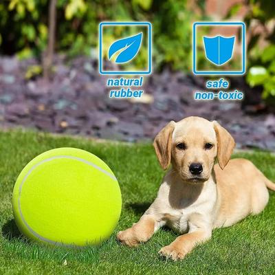 Riesen Tennisball für Hund Kau-Spielzeug Haustier Hund Interaktives Spielzeug Großer Aufblasbarer Tennisball Haustierbedarf Outdoor Cricket Hundespielzeug