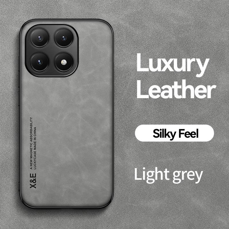 KEYSION Luxury Retro PU Leather Phone Case for Xiaomi 15T Pro Soft Silicone+PC Shockproof Phone Back Cover for Xiaomi 15T 15TPro