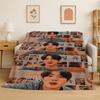 Berühmter B-BTS Kim Seok Jin KPOP Star Weiche Flanell-Kuscheldecke, Warme Gemütliche Decke für Bett, Couch, Sofa, Schlafzimmer, Wohnzimmer, Reisen