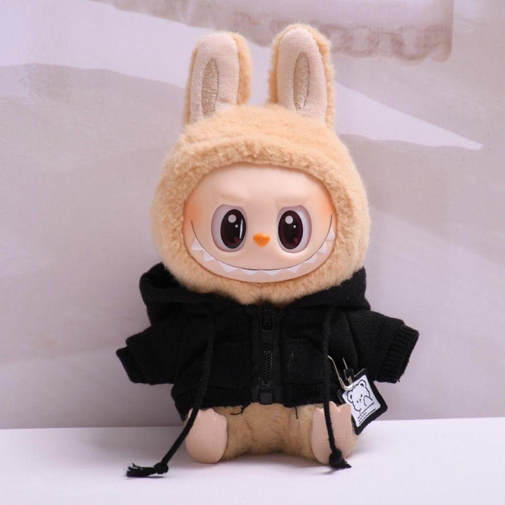 Dark Blue Jeans Sitting Labubu Doll Clothes Cute Bear Mini Cotton Doll's Clothes  Baby Pendant