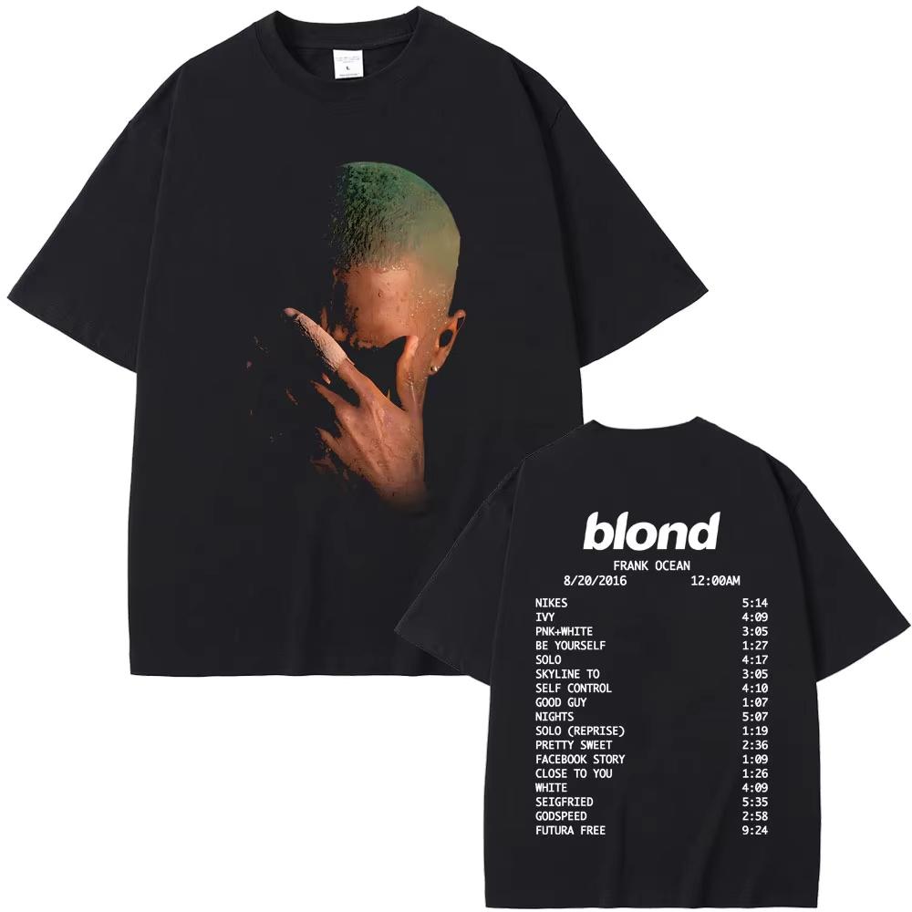 

Rapper Frank Fashion Vintage Graphic T-shirts Men Women s Ocean Hip Hop Trend T Shirts Blond Oversized T-shirt Man Cotton Tsh... S разноцветный