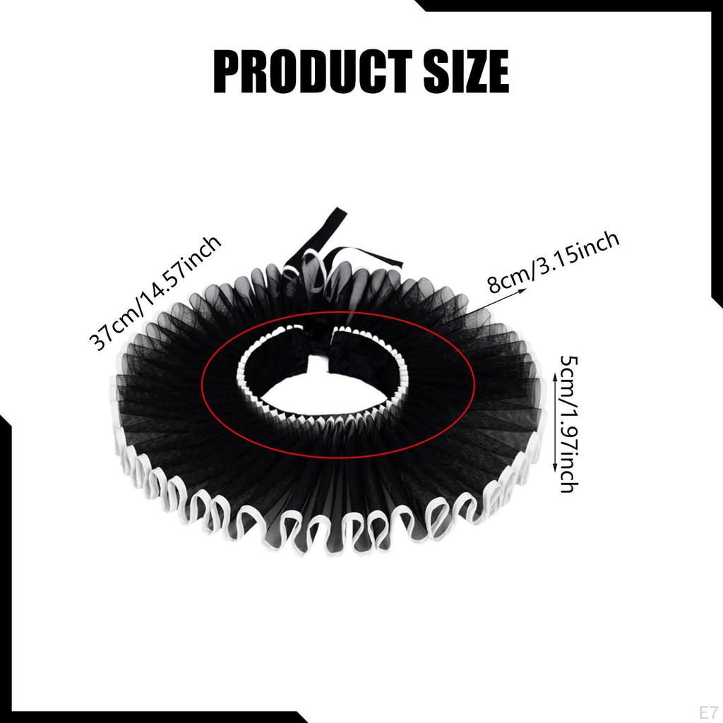 Alžbětinský klaunský kostýmní doplněk s volánky pro gotické rekvizity