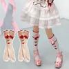 Lolita Socks Cute Strawberry Wall Socks Sweet Girl Pink Bow Mid-Tube Socks