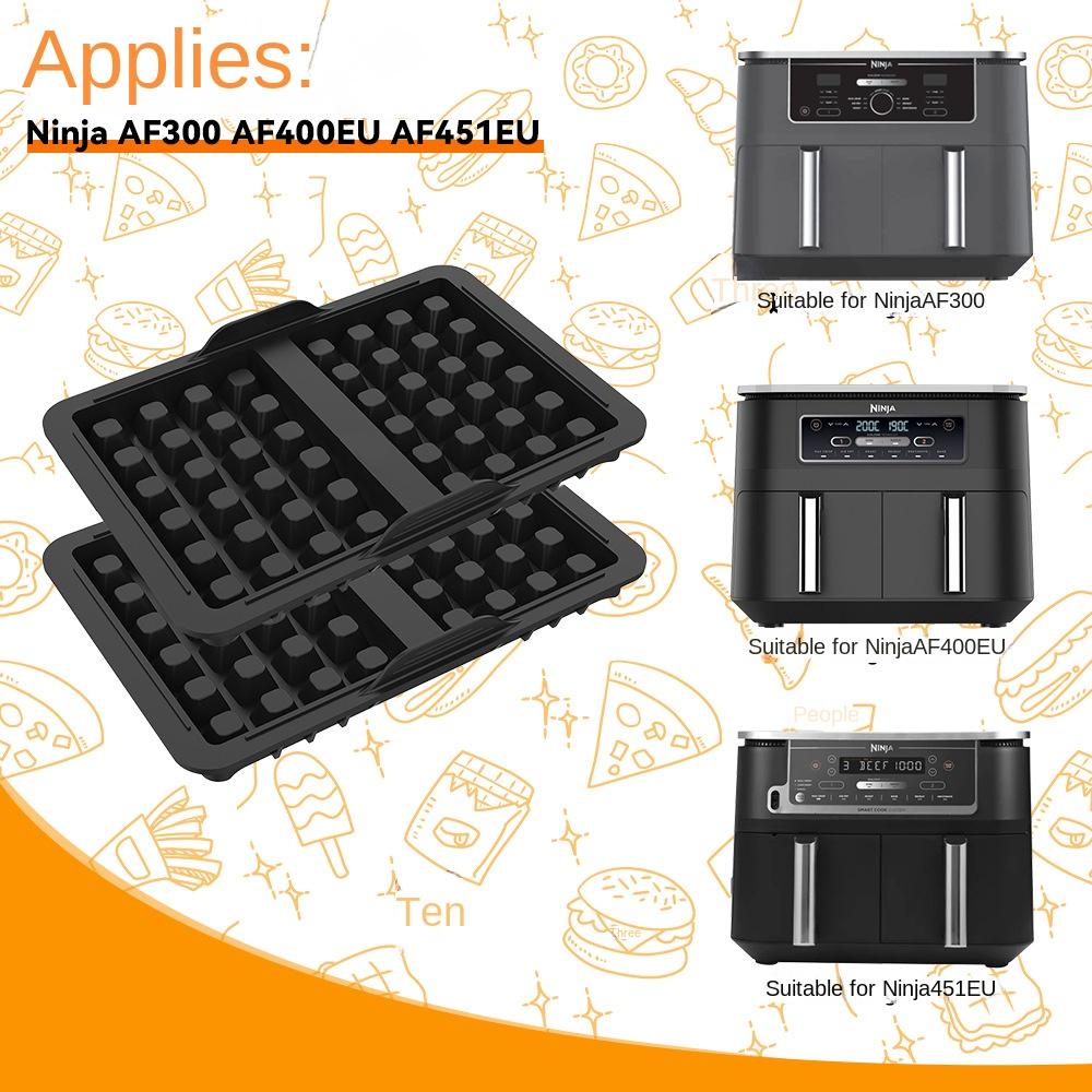 Air Fryer Waffle Mat Silicone Bakeware Waffle Iron for Ninja AF300EU AF400EU AF451EU SL400EU AF500DE Kitchen  Accessories Basket