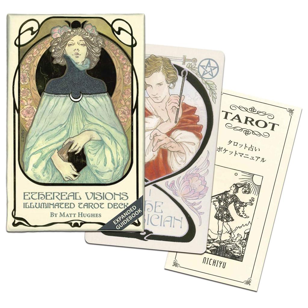 Nichiyu Tarot Waite Fortune Telling Visions Illuminated Includes Japanese Booklet and Delicate Cards, 80-Card Set, Edition, [Authentic] [Ethereal
