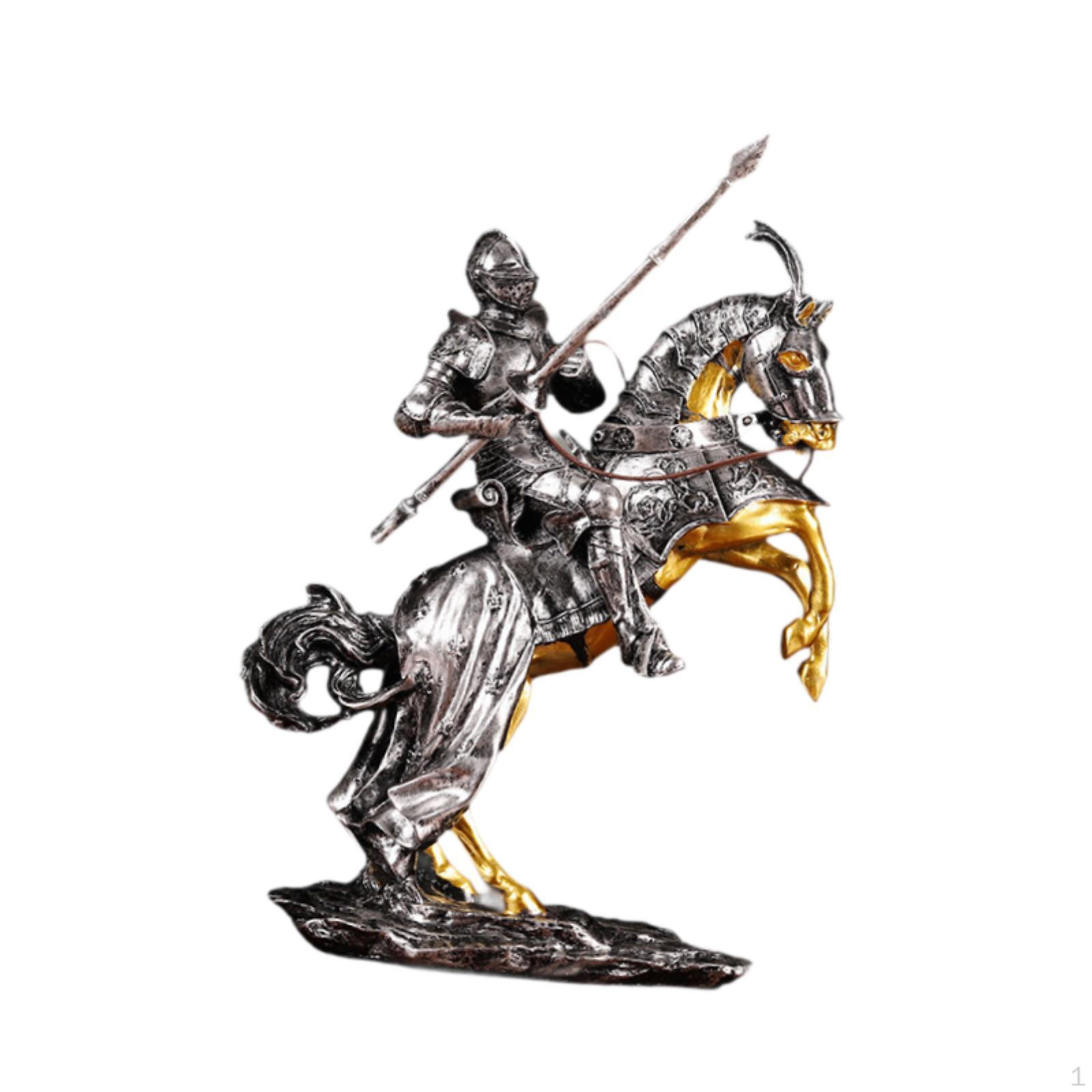 

Статуя рыцаря, статуэтка из смолы, коллекционная скульптура для подарка на день рождения Height 40 cm