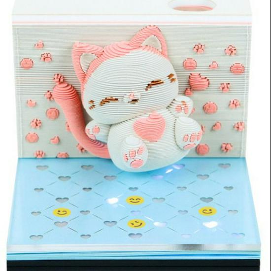 3D Stereoscopic Sticky Note Sculpture 2026 Calendar: Creative Tear-off Convenience Pad and Desktop Ornament