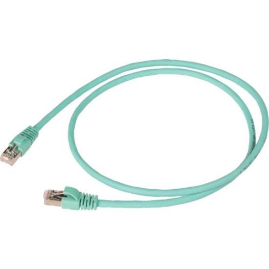 Corning Cat6A STP Patch Cord, 5m, Blue-Green, VOL-6ASFL-L5-TL