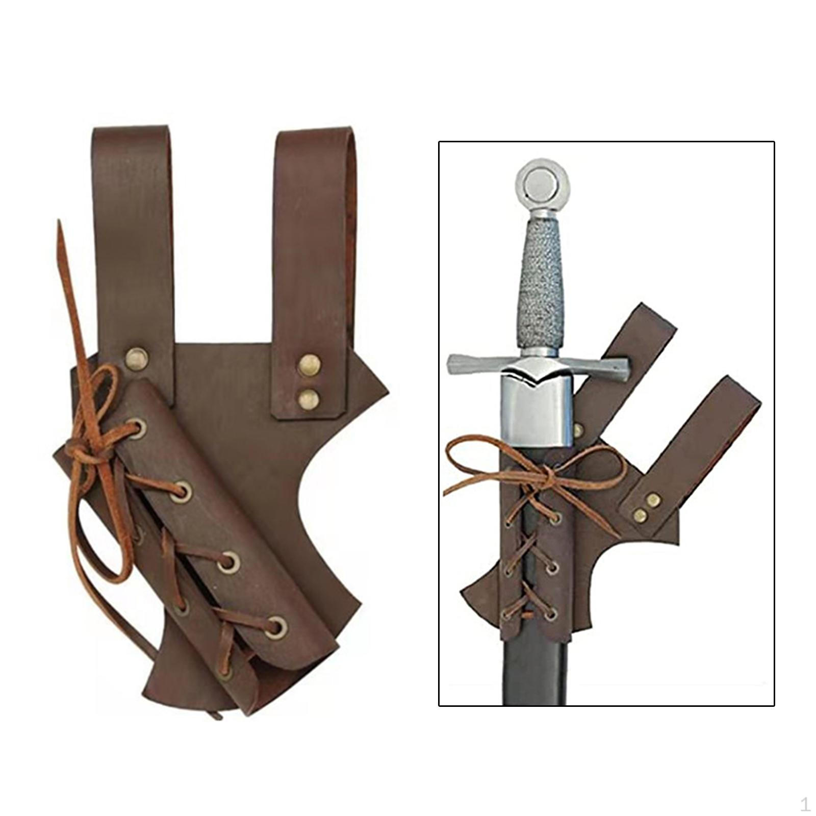 

Belt Sheath Knight Cutlass Scabbard for Cosplay Party Performance Brown1