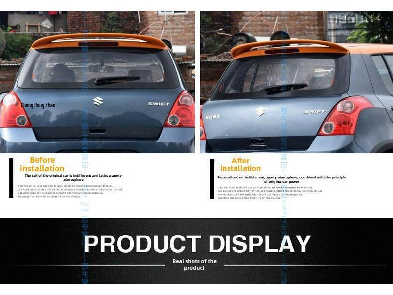 Suzuki Swift 06-16 Heckspoiler: ABS, Kein Bohren, Aerodynamisches Design, Lackiert.