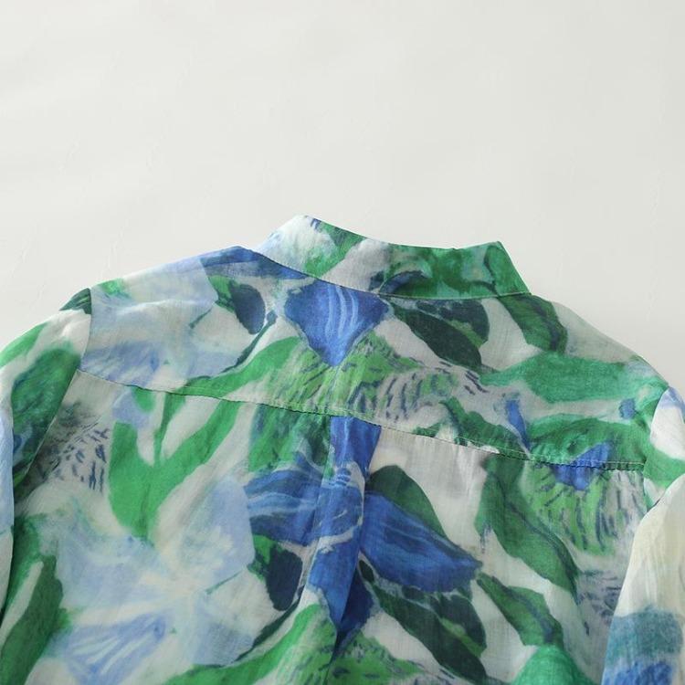 New Floral Print Autumn Blouse Plus Size Women Tops Long Sleeve Casual Loose Cotton Tees Shirts