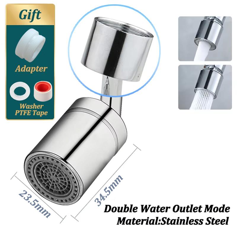 

720°Universal Kitchen Faucet Anti-splash Aerator Bathroom Tap Rotatable Faucet Sprayer Saving Water Tap Nozzle Extender Adapter