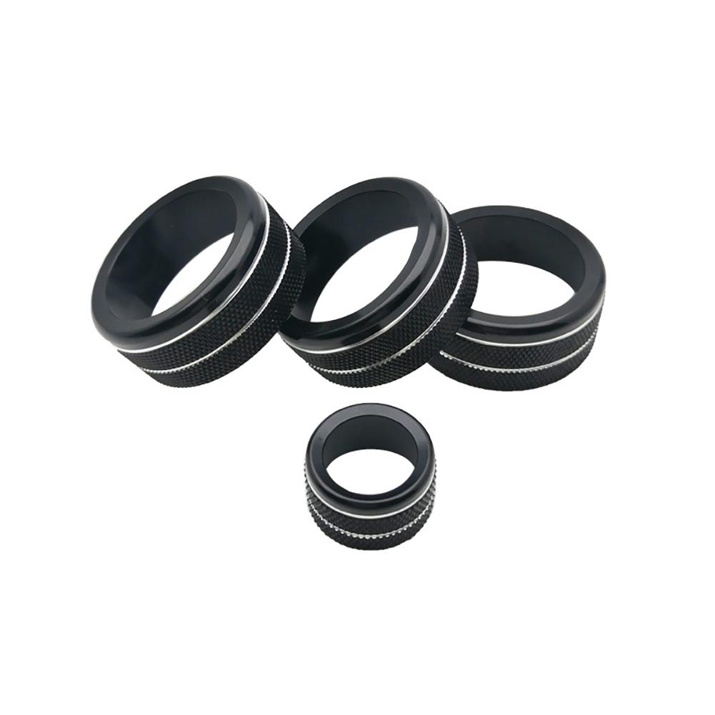 

4 шт. алюминиевый сплав центральный регулятор громкости кондиционера ручка регулировки кольца автомобильные аксессуары для Honda Civic 11th 2024 чёрный