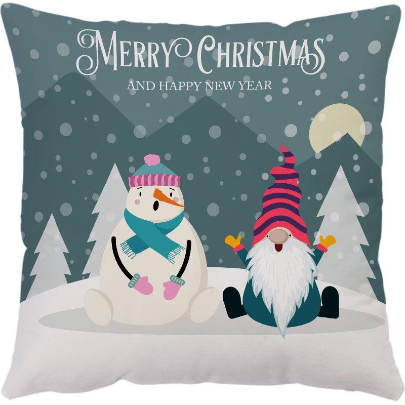Amazon Hot Pillow Cartoon Doll Vánoční polštář Povlak na polštář Povlak na polštář na pohovku Povlak na polštář na sedák