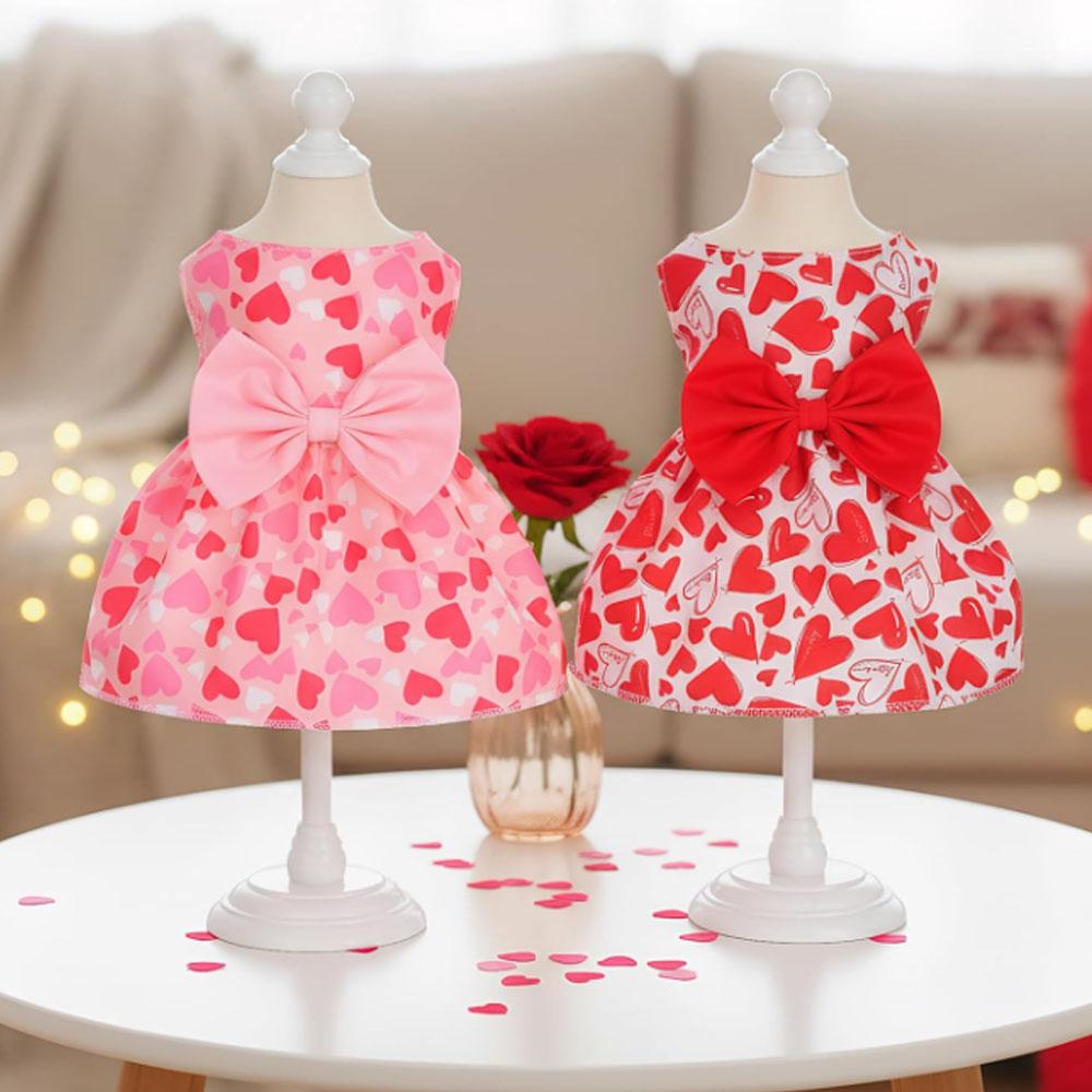1 Pc Pet Summer Dress Cat & Dog Cute Floral Pattern Cool Skirt Valentine's Day and Wedding Dress