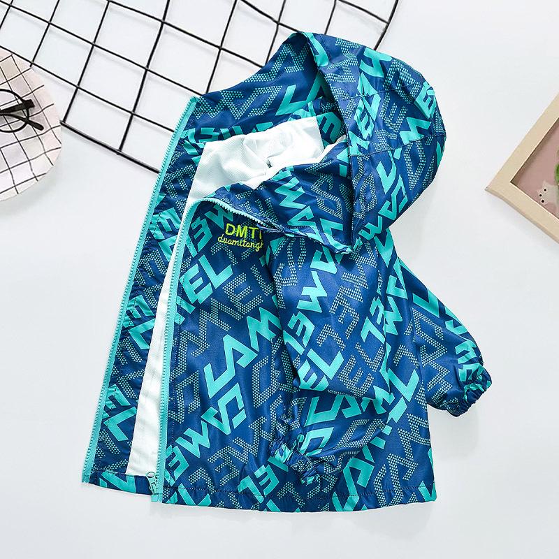 

Boys Trendy Spring/Autumn 2025 Windbreaker - Korean Style Outerwear for Kids 130 зелёный