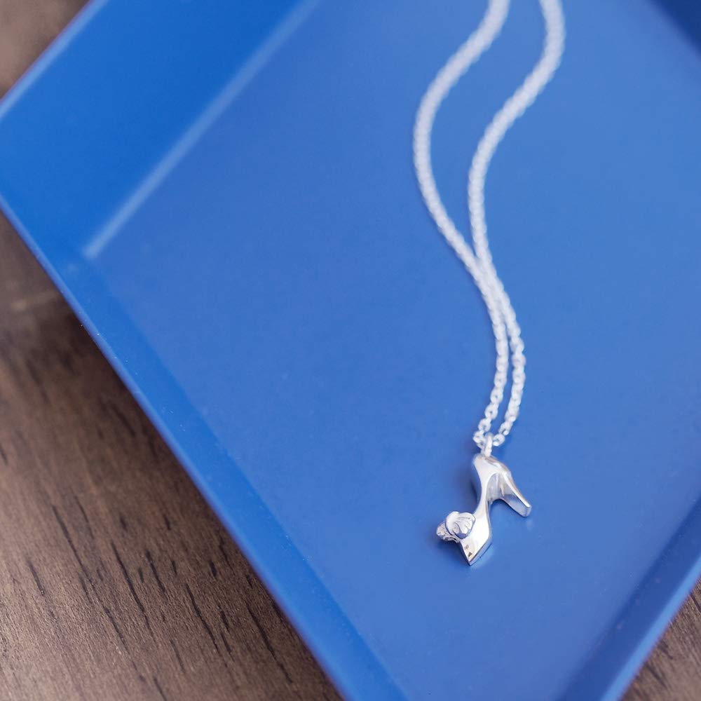 [cloud jewelry] Cloud Jewelry WSN-2 Cinderella Shoe High Heel Miniature Pendant Women's Necklace [Wooden Gift Box Included] Sterling Silver 925 wsn-2