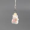 Cute Flocked 3D Resin Bear Keychain Sweet Creative Student Phone Chain Pendant Bag Accessory Phone Strap Gift