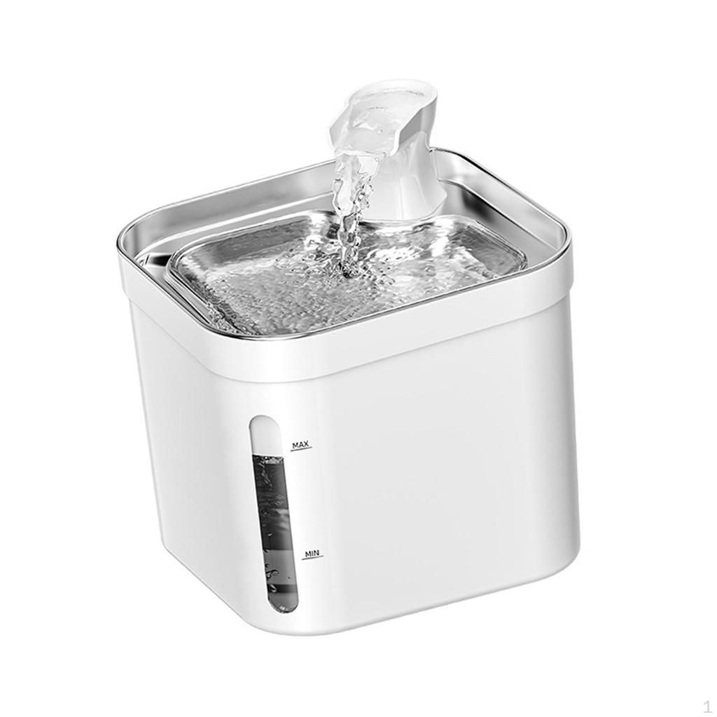 2.2L Dog Water Dispenser Low Noise with Circulating System, Pet Drinking Feeder, Portable Cat